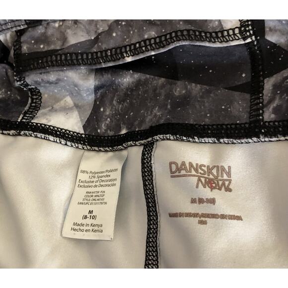 Danskin active leggings 8–10 Gray Geo Drawstring 28"W 27"IN MidRise Yoga Pants - Picture 3 of 4